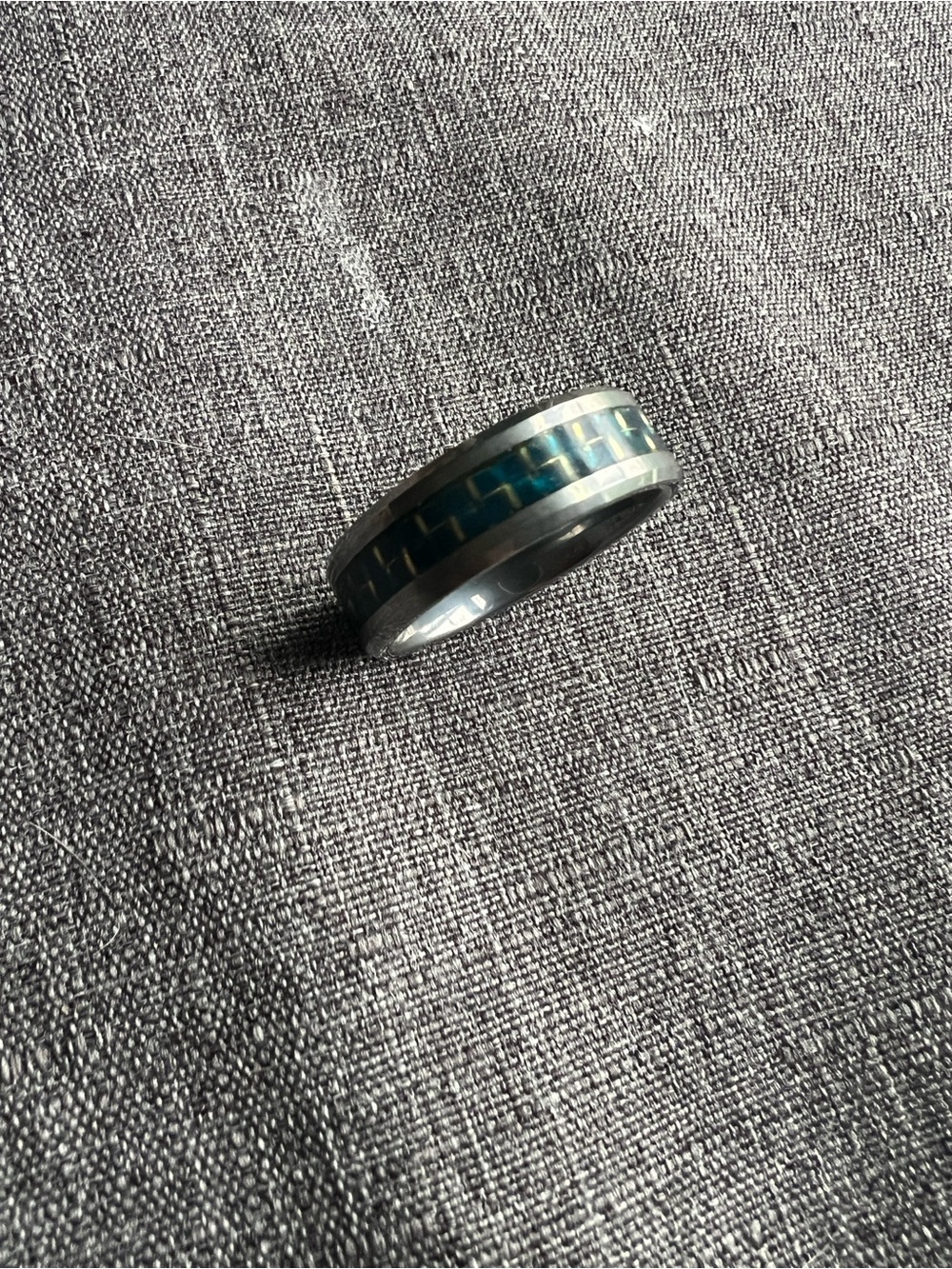 Mens tungsten carbide ring